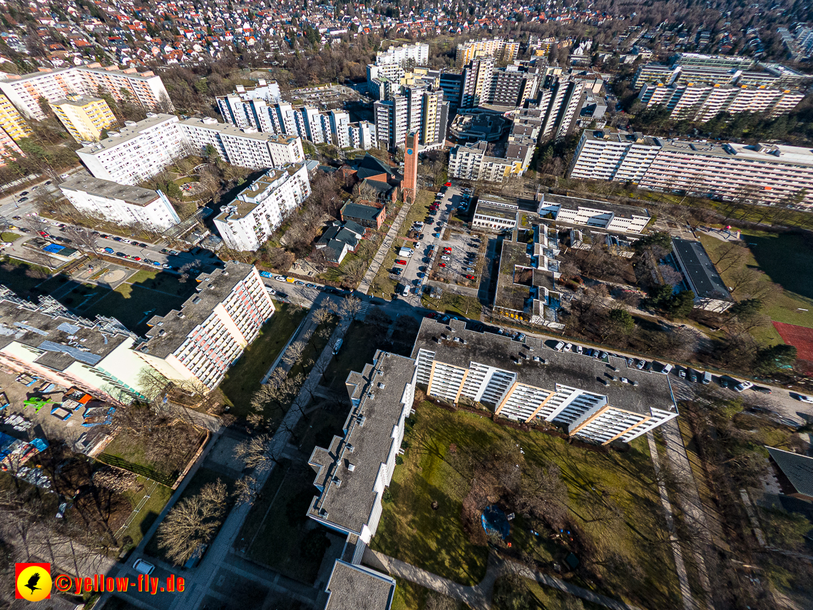 07.02.2023 - Luftbilder vom Marx-Zentrum und Umgebung in Neuperlache